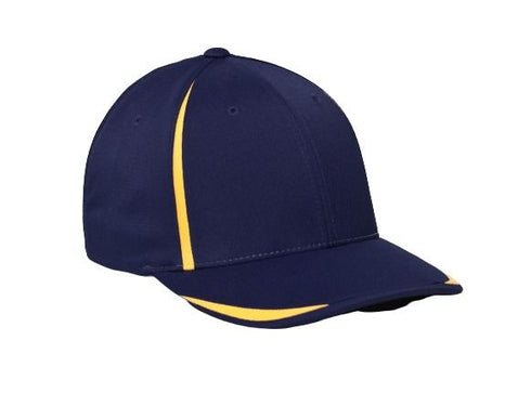 Pacific Headwear M3 Performance Flexfit® Cap (472F), Color 'NavyGold'